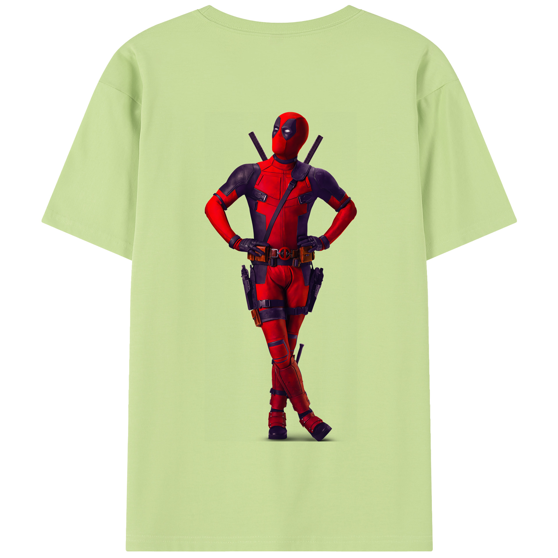 （画像用） Deadpool デッドプール 綿100％半袖Tシャツ（背面プリント）